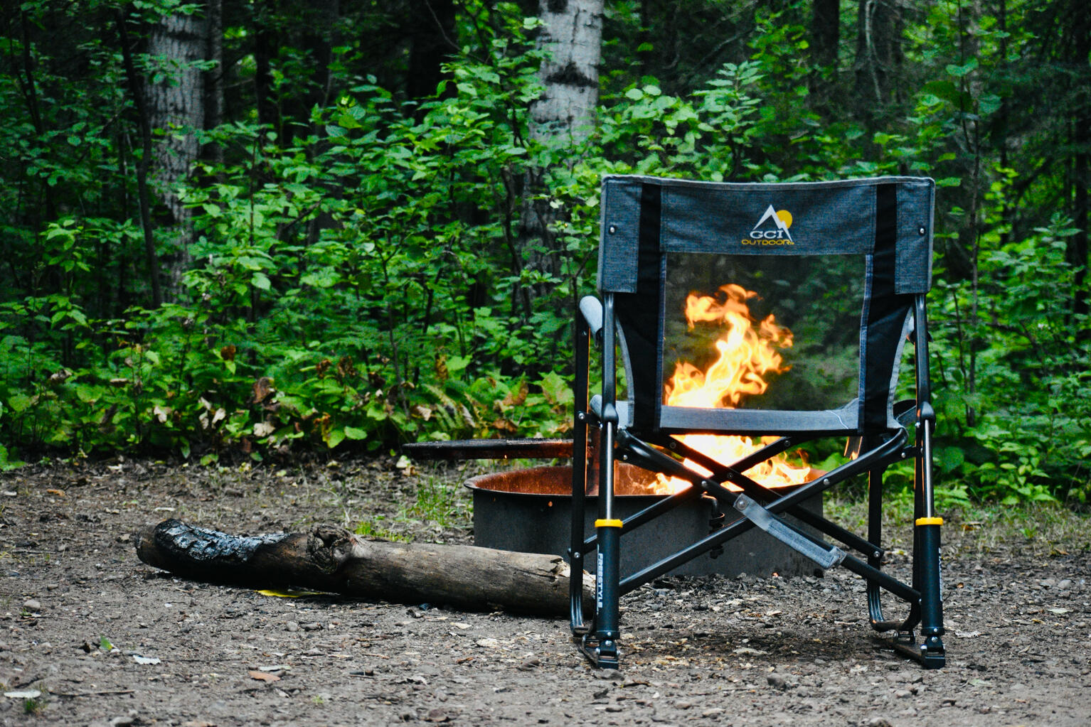 Chair and fire