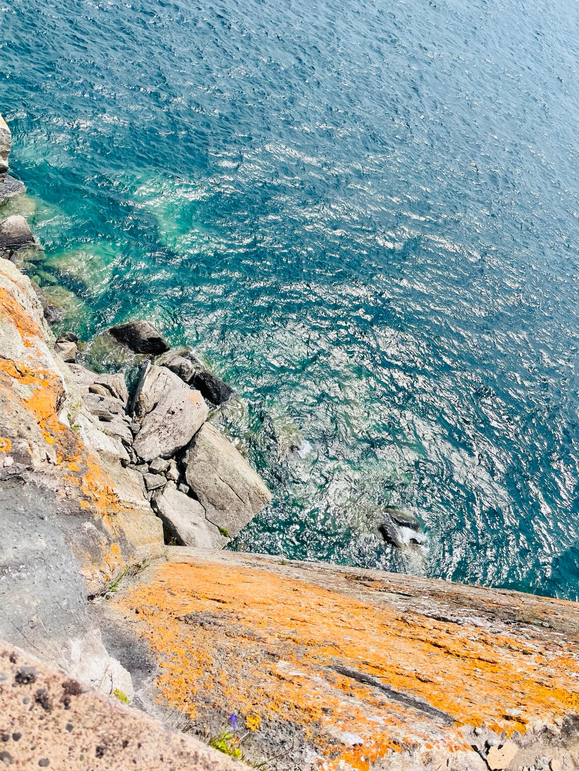 Cliff with turquoise water